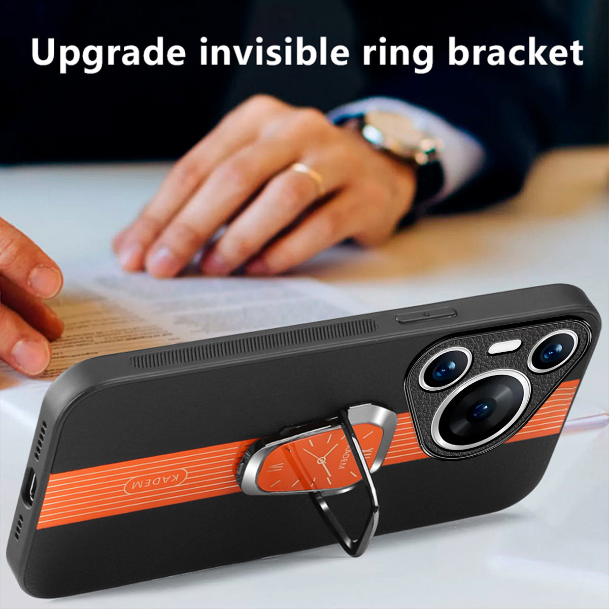 KADEM For Huawei Pura 70 Pro / Pura 70 Pro+ Folding Kickstand Cover PU+TPU+Acrylic Shockproof Phone Case KADEM For Huawei Pura 70 Pro / Pura 70 Pro+ Folding Kickstand Cover PU+TPU+Acrylic Shockproof Phone Case